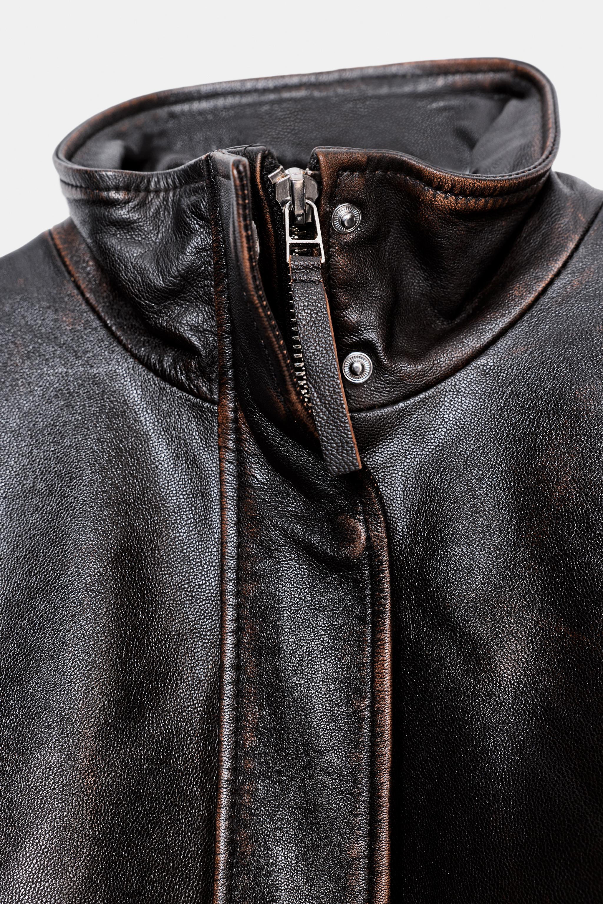 ZW COLLECTION LIMITED EDITION %100 DERİ BOMBER CEKET - Görsel 3