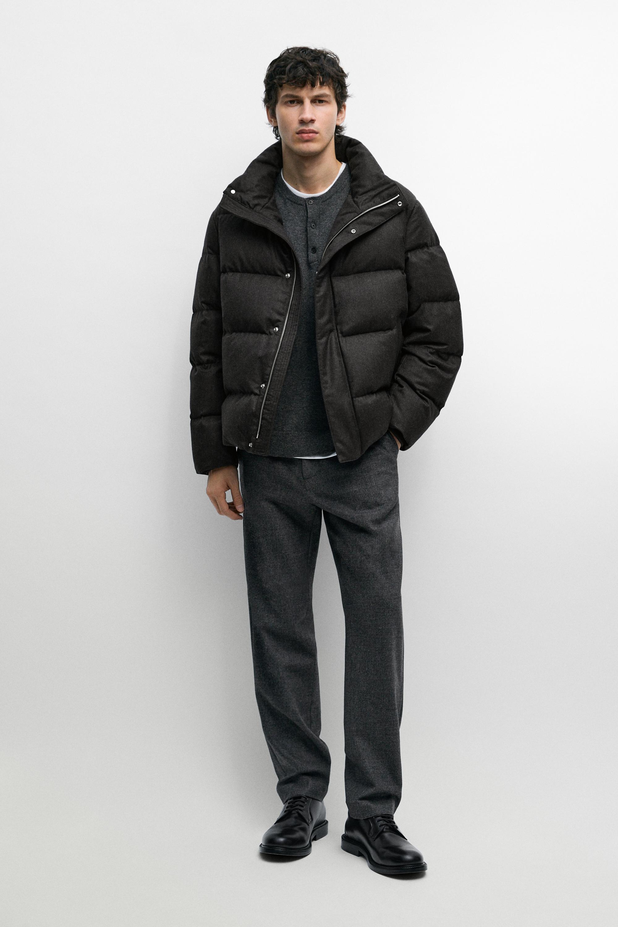 100% WOOL HIGH NECK DOWN JACKET