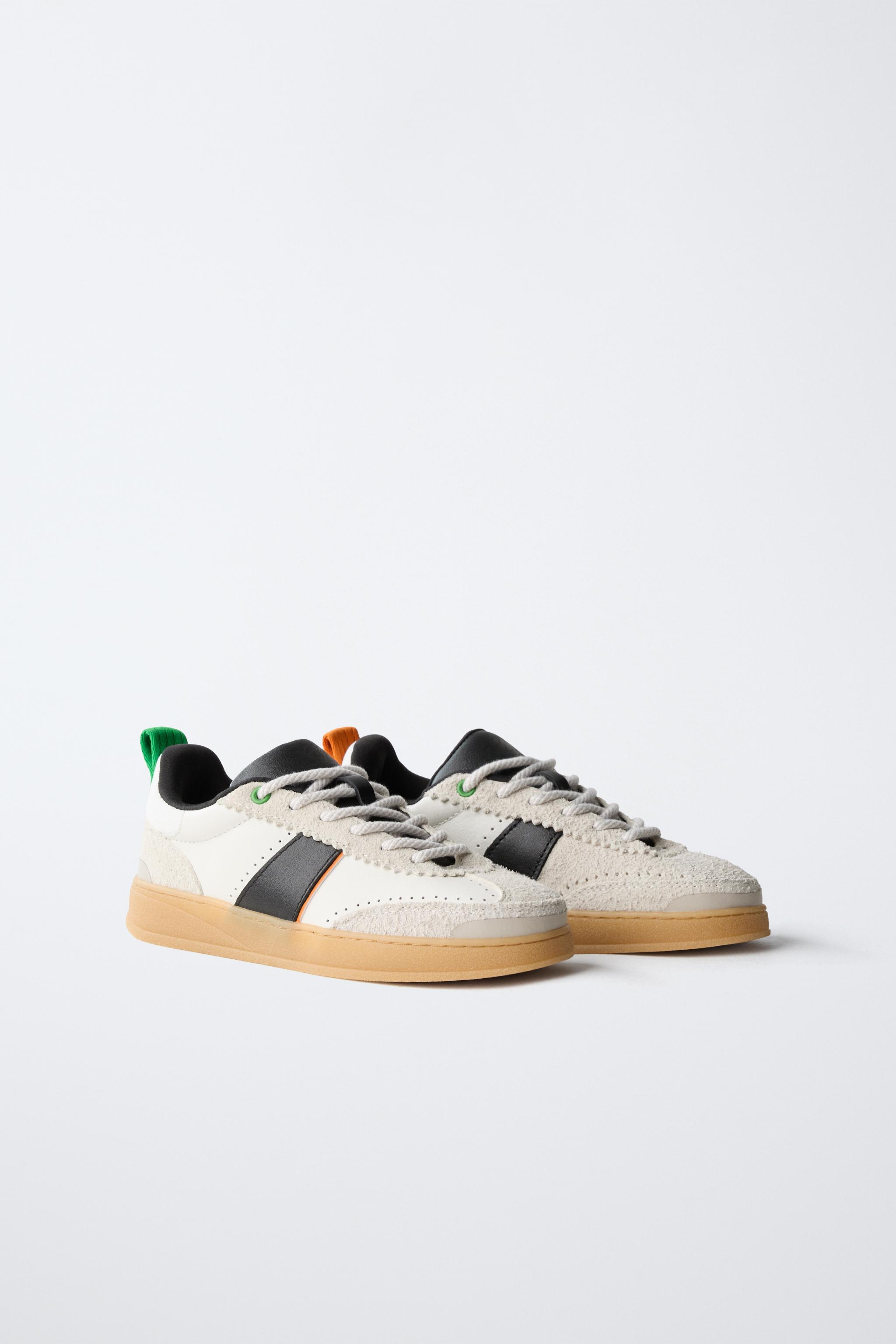 リアルレザースニーカー - ホワイト | ZARA Japan / 日本