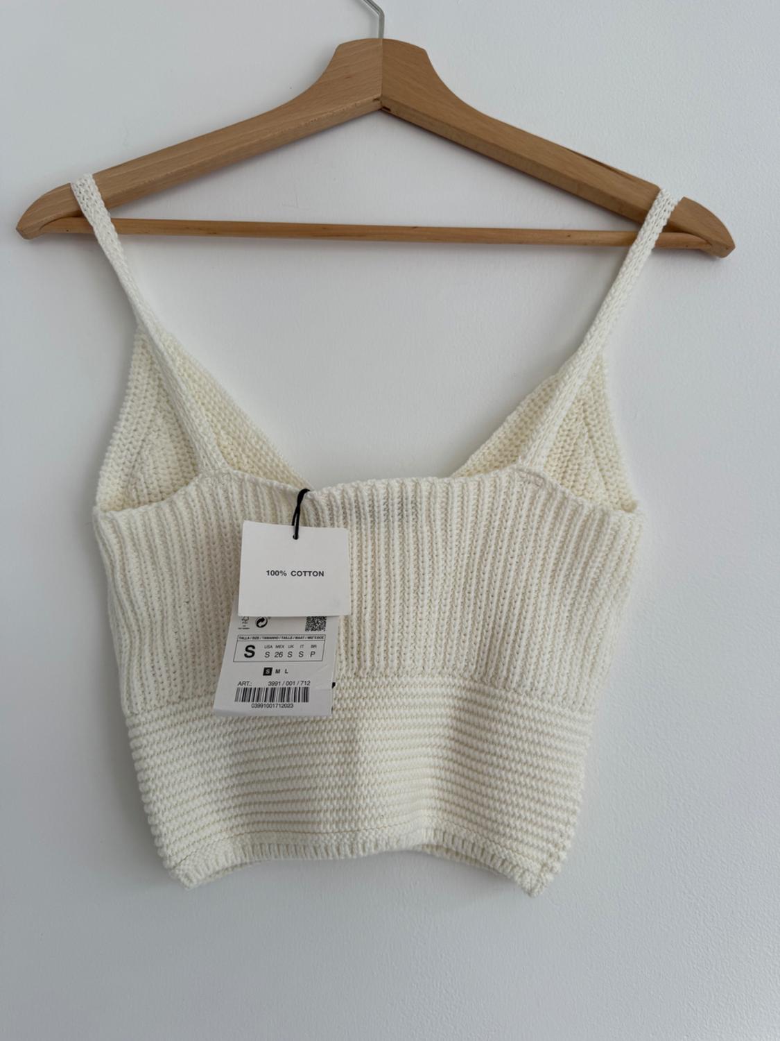 KNIT TOP WITH LACE-UP DETAIL - Image 2