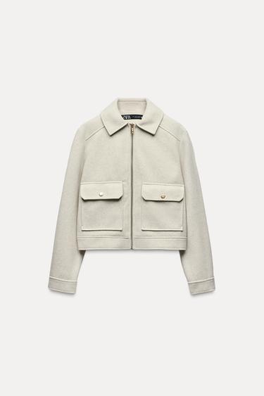 MĚKKÁ BUNDA NA ZIP - Přírodní od Zara