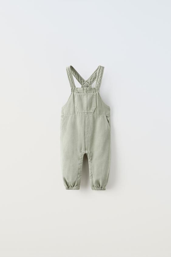 SERGED OVERALLS WITH POCKET Greenish ZARA United States