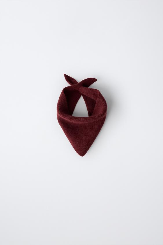 Детские банданы Zara Plain Knit Bandana, цвет: Тёмно-бордовый