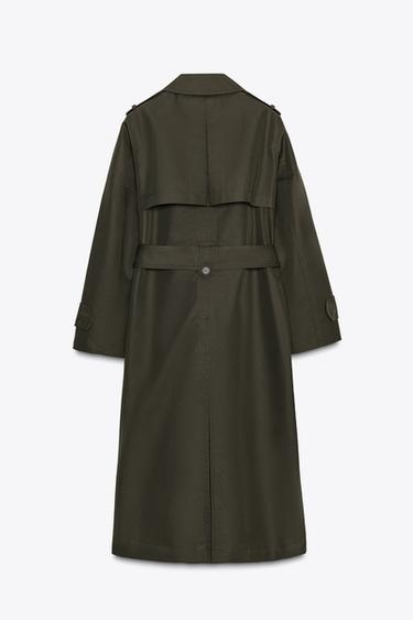 TRENCH CROISÉ DÉPERLANT ZW COLLECTION - Kaki foncé de Zara - Image 6