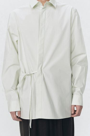 POPLIN BOW SHIRT SOSHIOTSUKI X ZARA - Light green by Zara