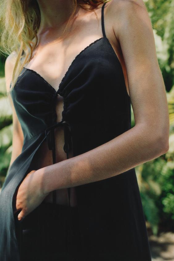 KOMPLET DOLGEGA TOPA IN HLAČ IZ MEŠANICE LANA -  de Zara - Slika 0