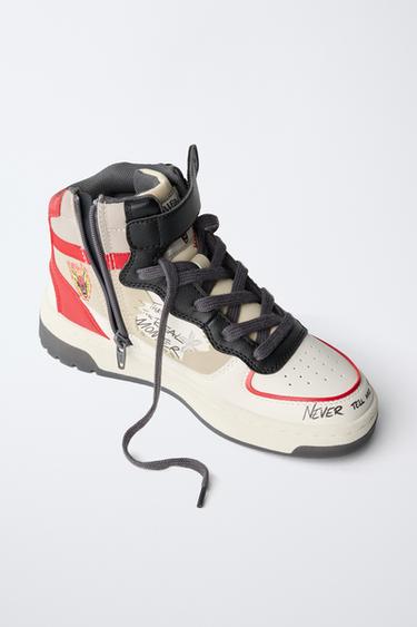 STRANGER THINGS © NETFLIX HIGH-TOP SNEAKERS - Red by Zara - Image 2