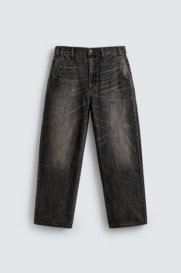 Zara WIDE FIT JEANS - Charcoal