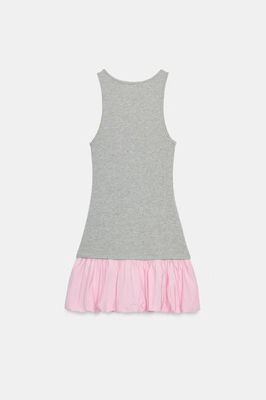 ROBE BIMATIÈRE BALLON - Gris chiné de Zara - Image 5