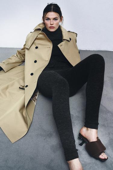 Zaras SKINNSANDAL MED TAXKLACK - Brun
