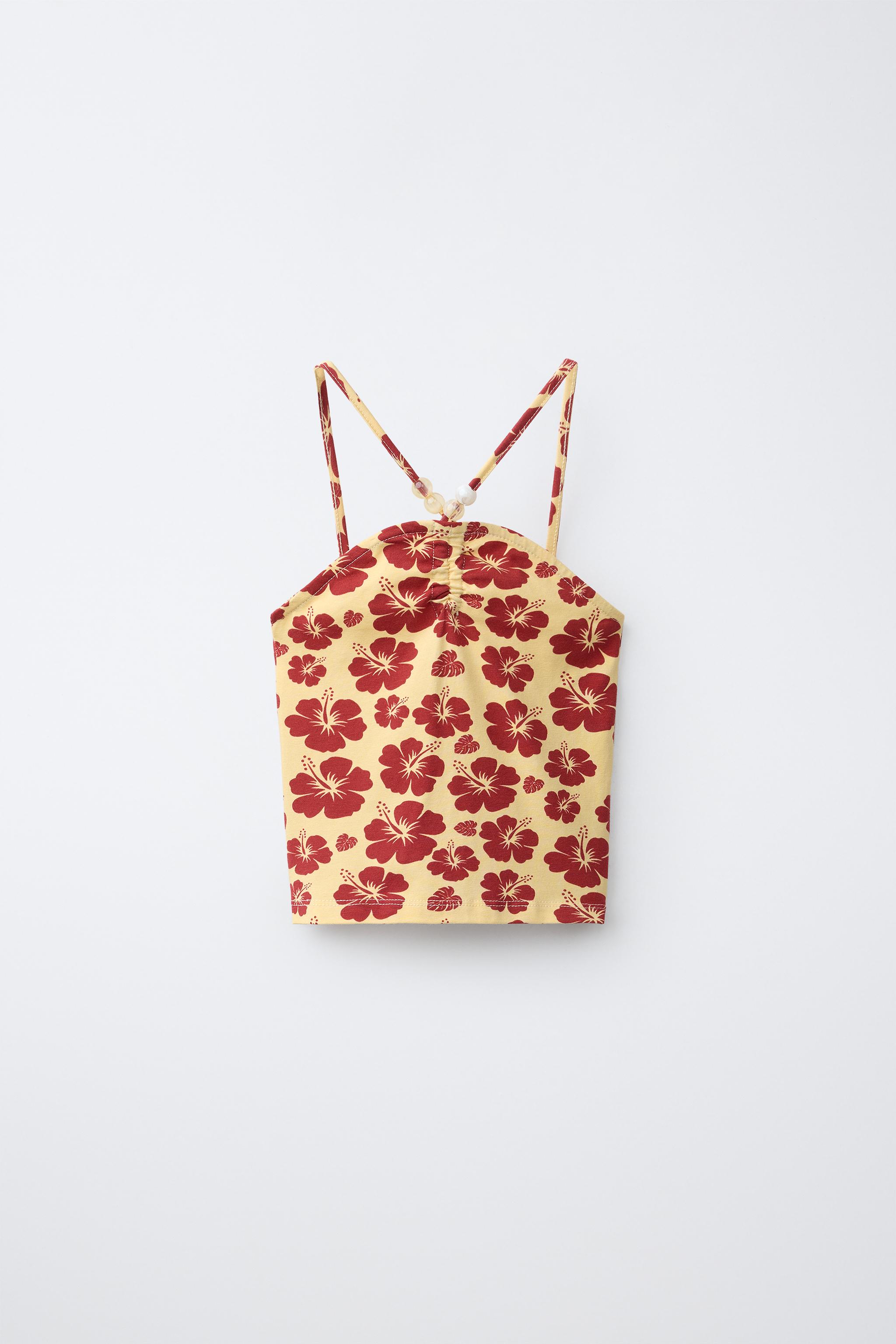 フラワープリントトップス - 生成り | ZARA Japan / 日本