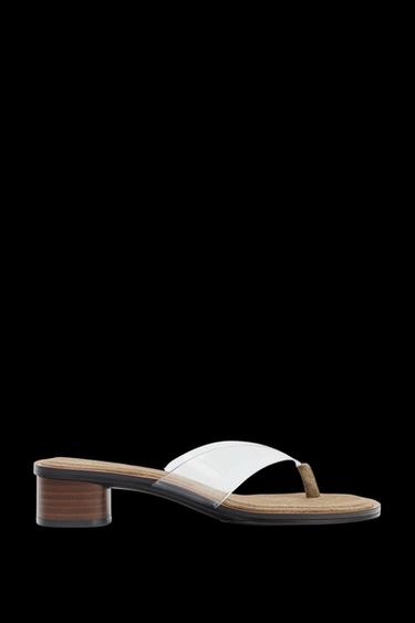 SANDALETTE MIT WEITEM VINYL-ABSATZ - Hellbeige von Zara - Bild 0