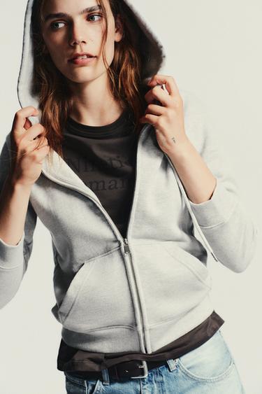 HOODIE - Grey marl by Zara - Image 2