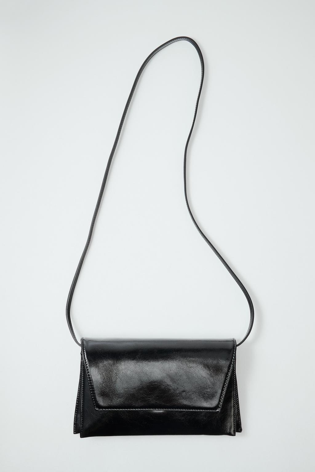 SHINY MINI ENVELOPE CROSSBODY BAG