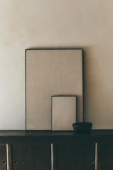 Zara LINEN CANVAS - Dark brown