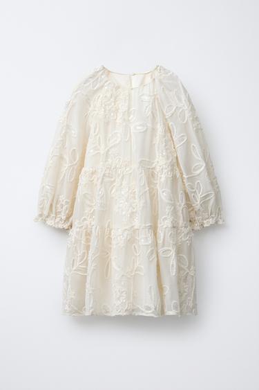 VESTIDO ROMÁNTICO LENTEJUELAS - Crudo de Zara