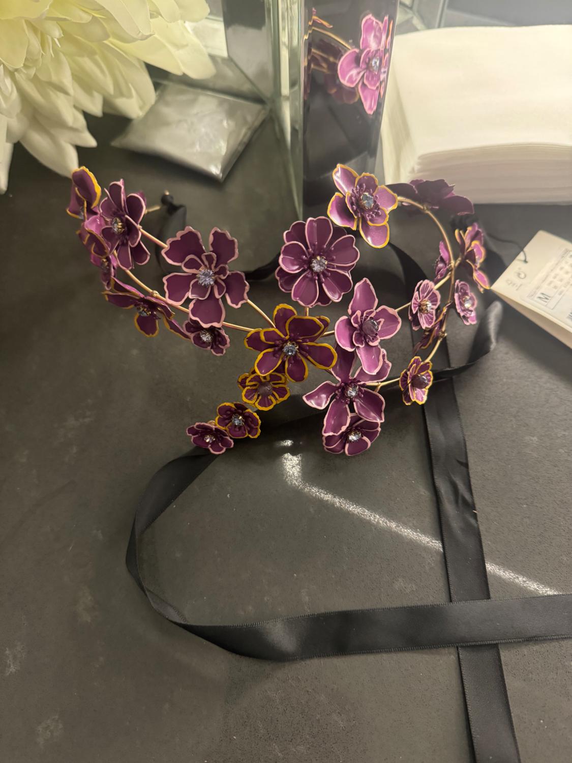 SPARKLY FLORAL HEADBAND - Image 3