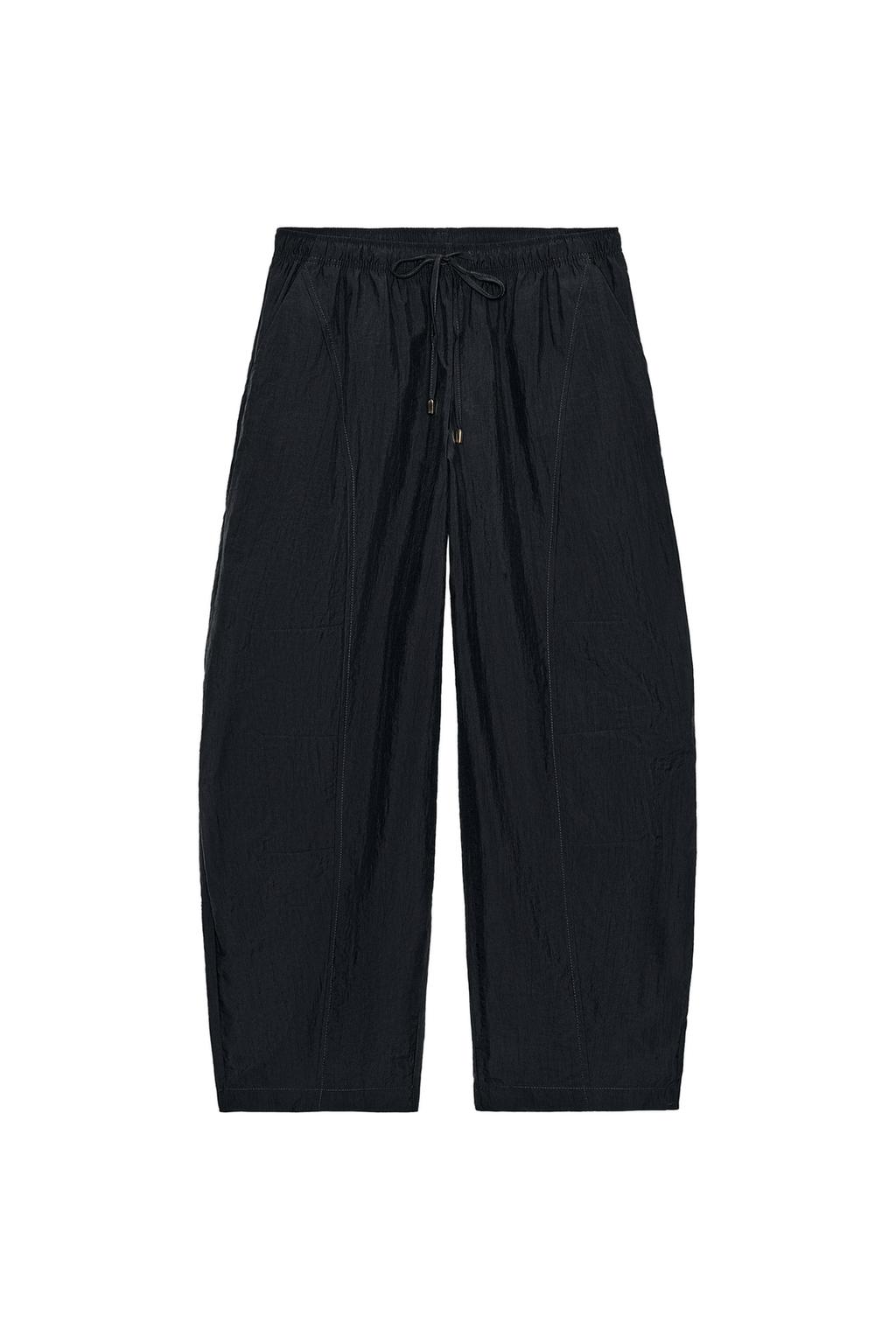 ELASTIC WAIST BARREL PANTS