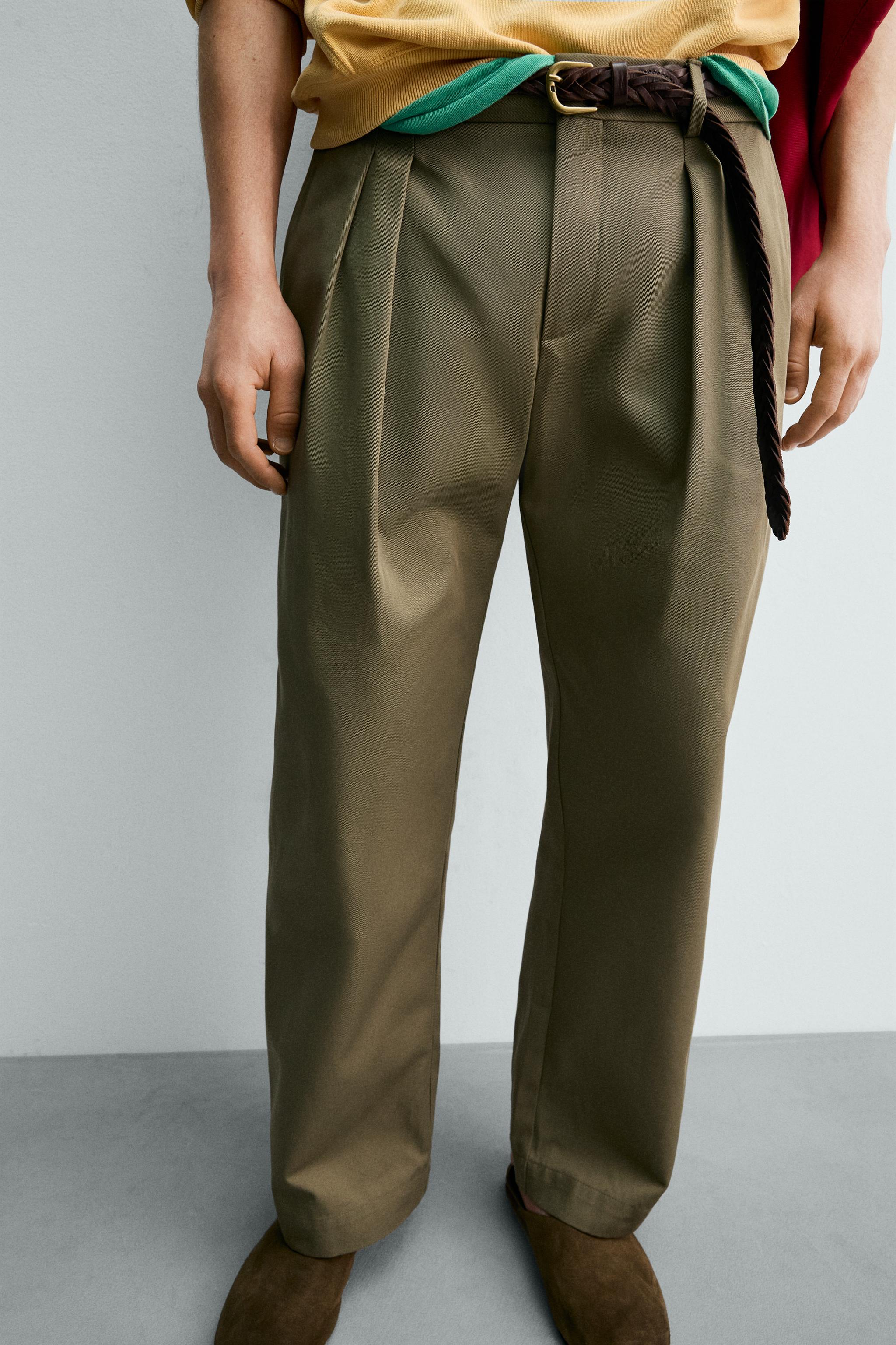 PLEATED CHINO PANTS AARON LEVINE X ZARA