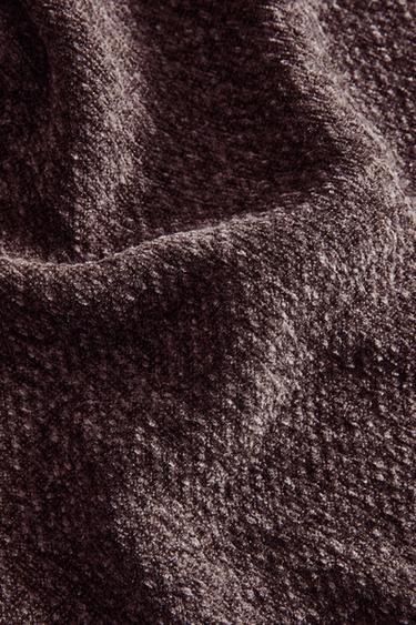 CHENILLE THROW - Brown by Zara