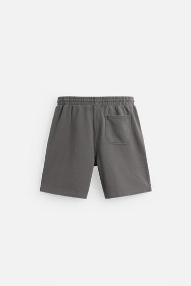 RELAXED FIT JOGGER BERMUDA SHORTS - Dark anthracite by Zara - Image 6