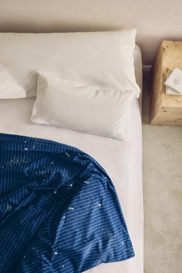 CHILDREN'S STRIPED SPACE DUVET COVER - Blue by Zara