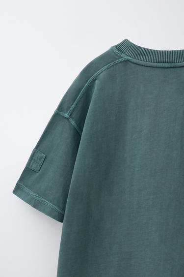 GARMENT DYE T-SHIRT - Green / Blue by Zara - Image 3
