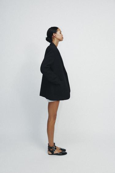 BASIC BLAZER - Black by Zara - Image 3
