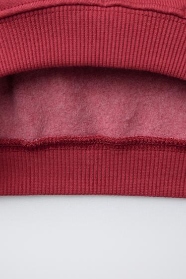 SWEAT ARBRE DÉCORÉ FLOQUÉ - Rouge de Zara - Image 3