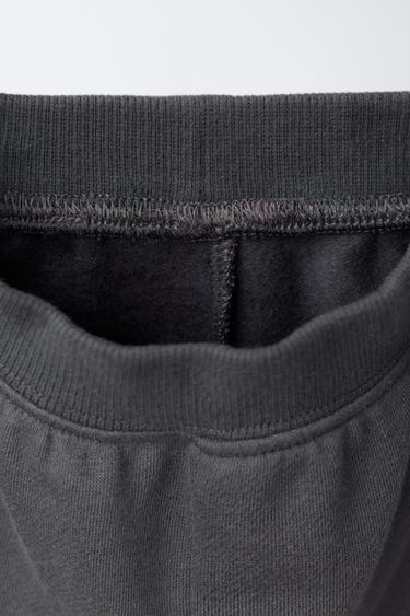 BRUSHED INSIDE SWEATSHIRT AND JOGGERS SET - Charcoal grey by Zara - Image 4