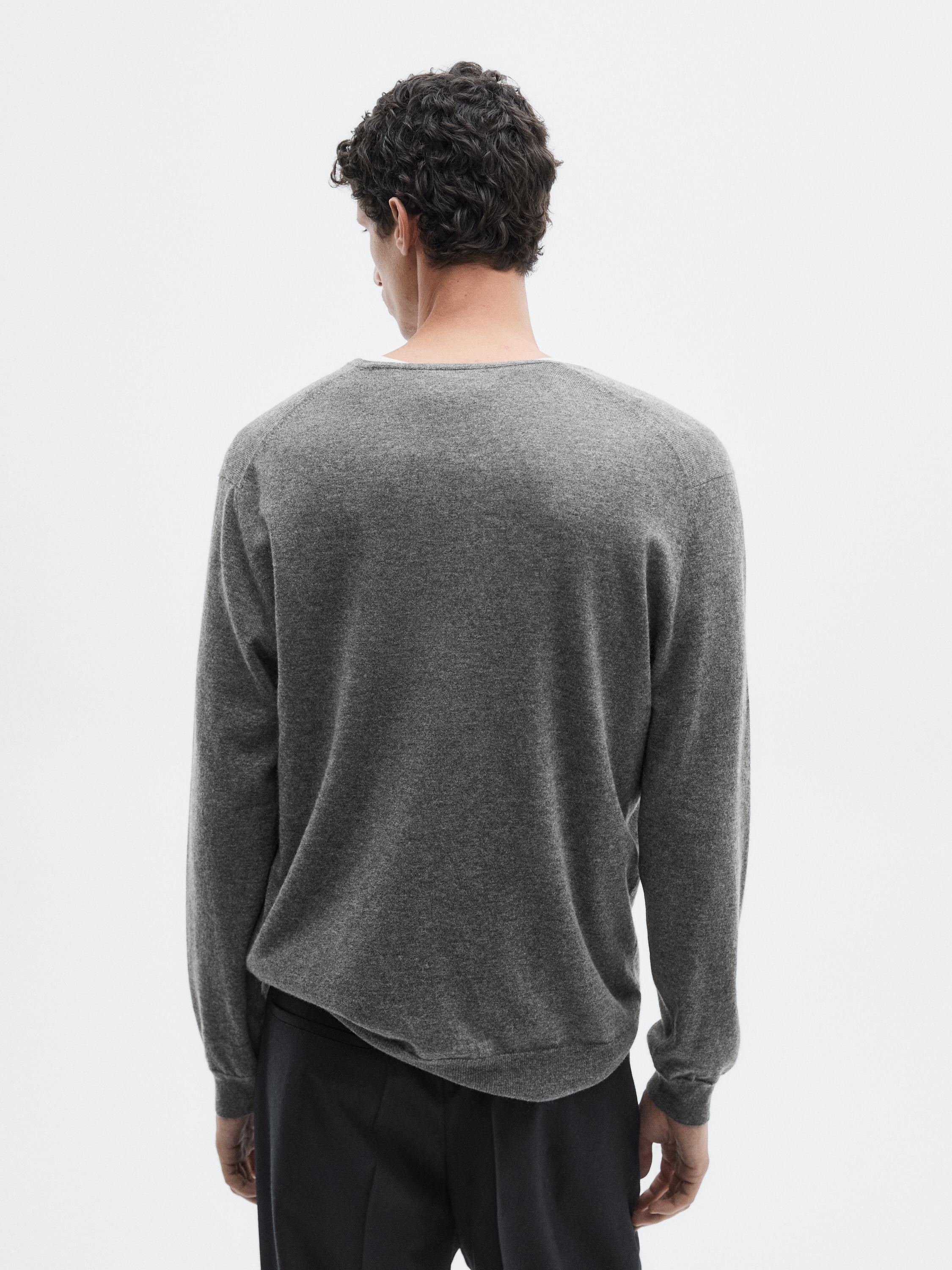 Knit 100% cashmere sweater with crew neck - LIMITED