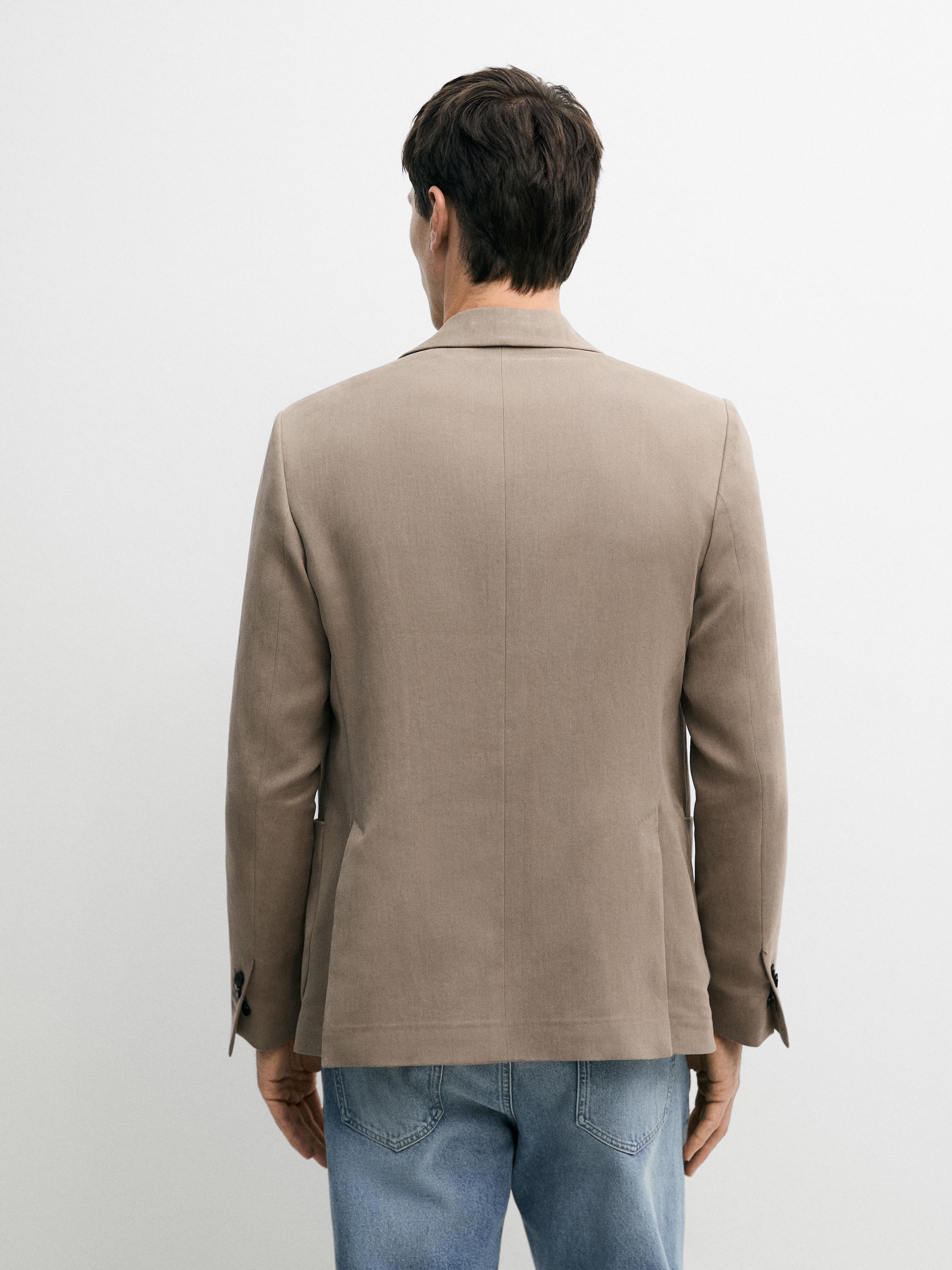 Blazer tailoring 100 % lin avec poches