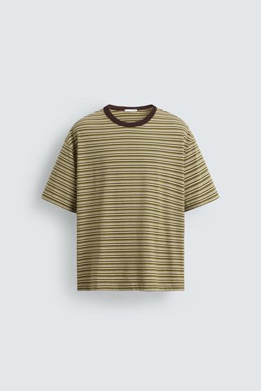 REGULAR FIT STRIPED T-SHIRT - striped by Zara
