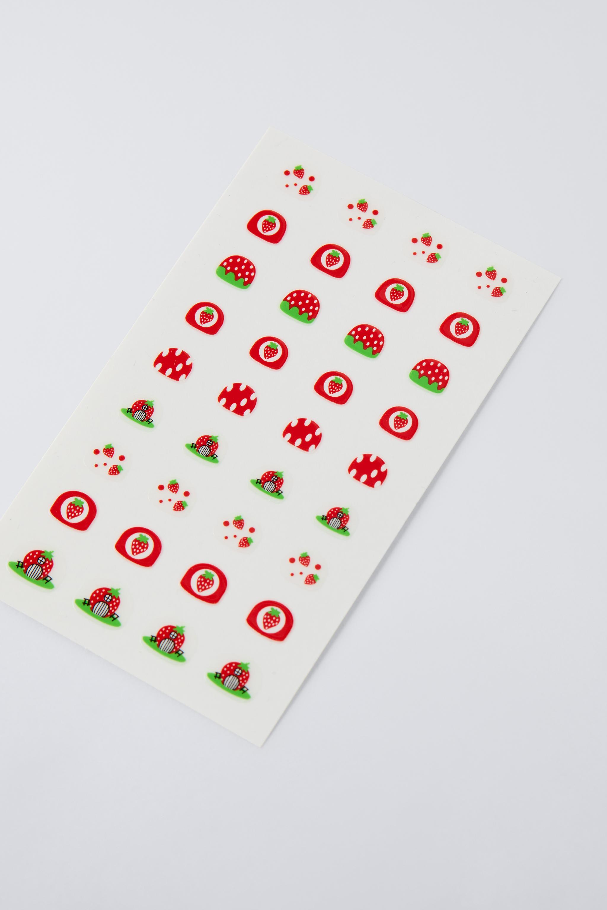 ZARA NAIL STICKERS STRAWBERRY WORLD