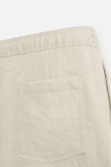 PLEATED FLOWING BERMUDA SHORTS - Sand / Marl by Zara - Image 9