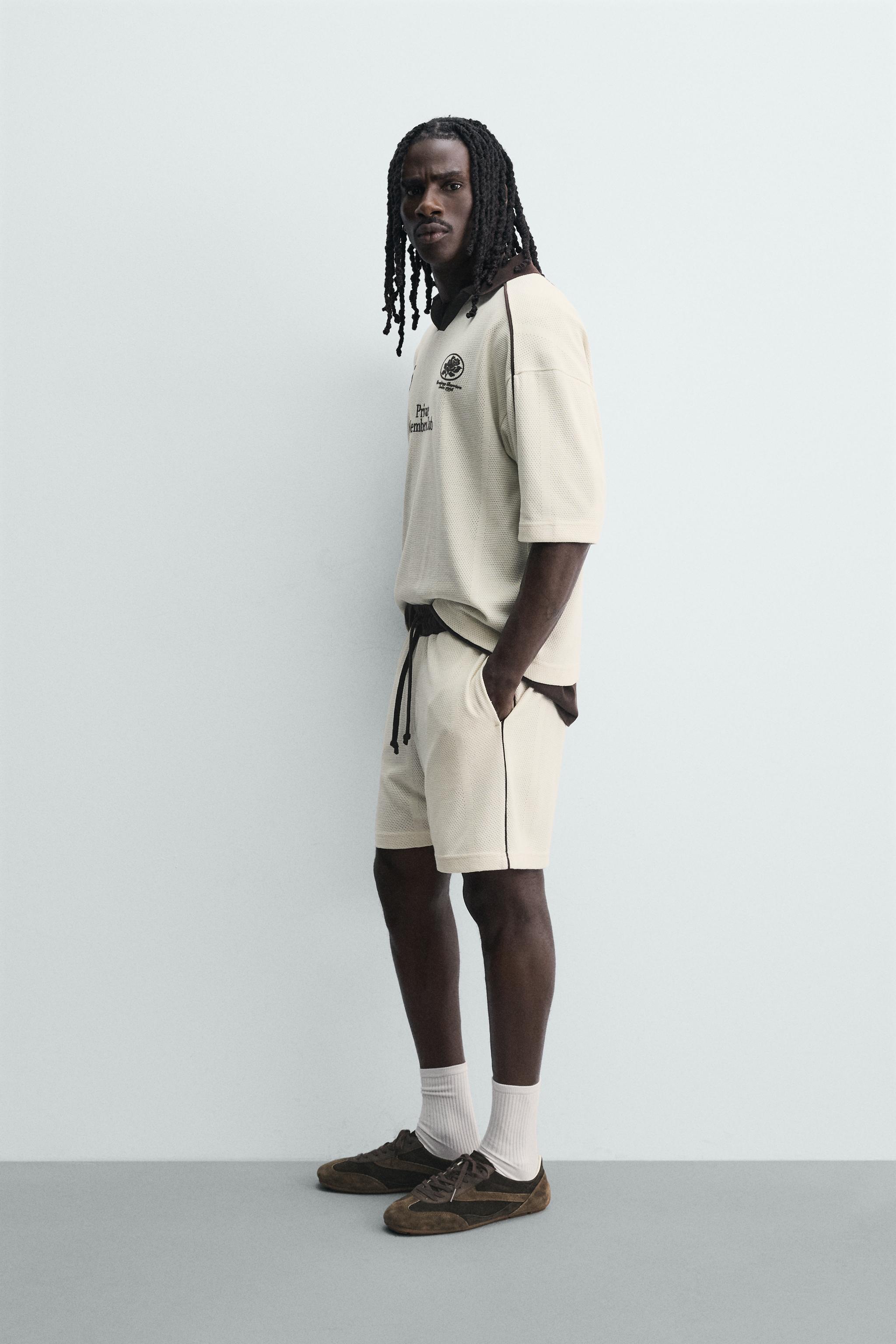 SHORT RÉTRO FOOTBALL À CONTRASTE