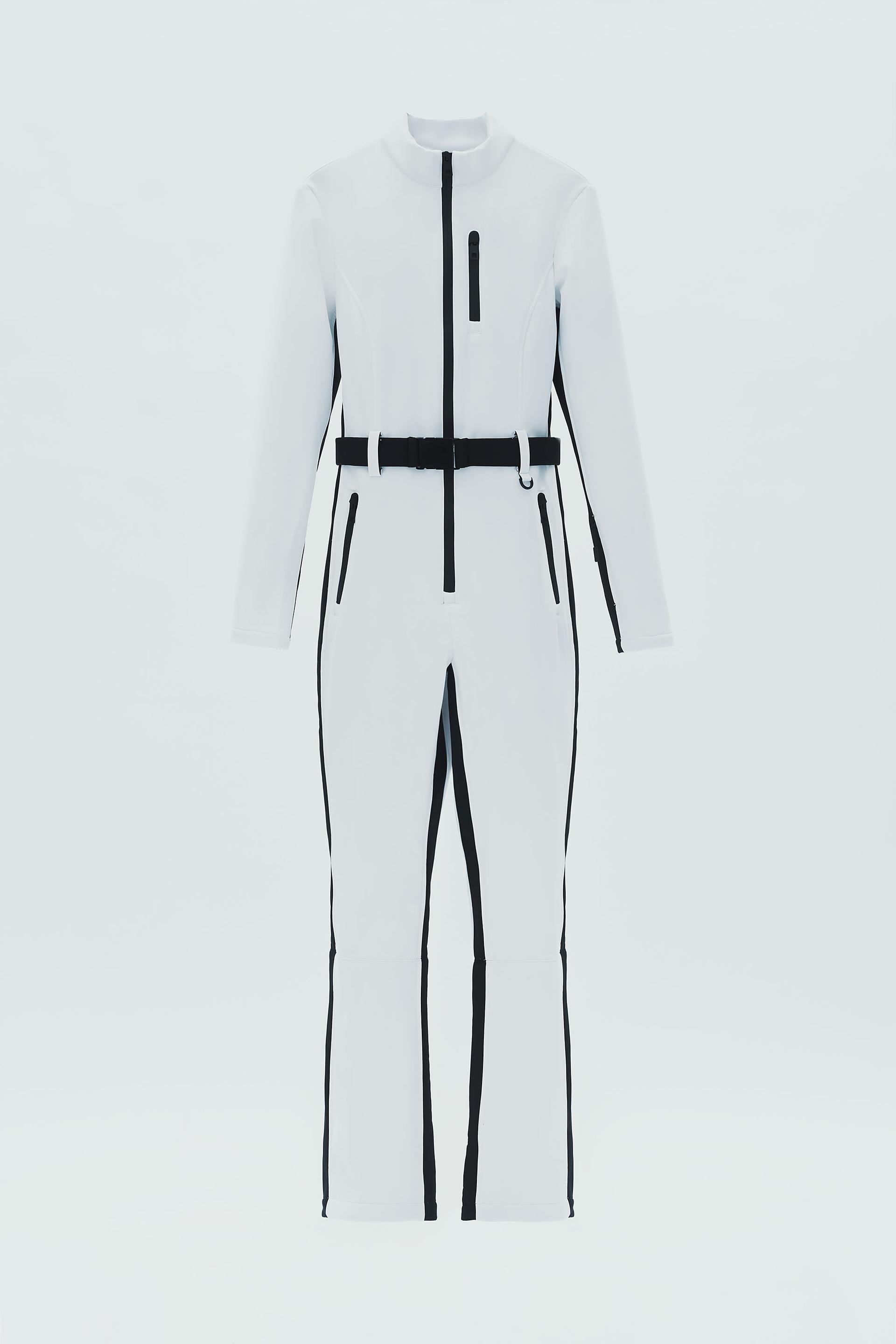 WINDPROOF AND WATERPROOF RECCO® TECHNOLOGY SKI COLLECTION JUMPSUIT - White