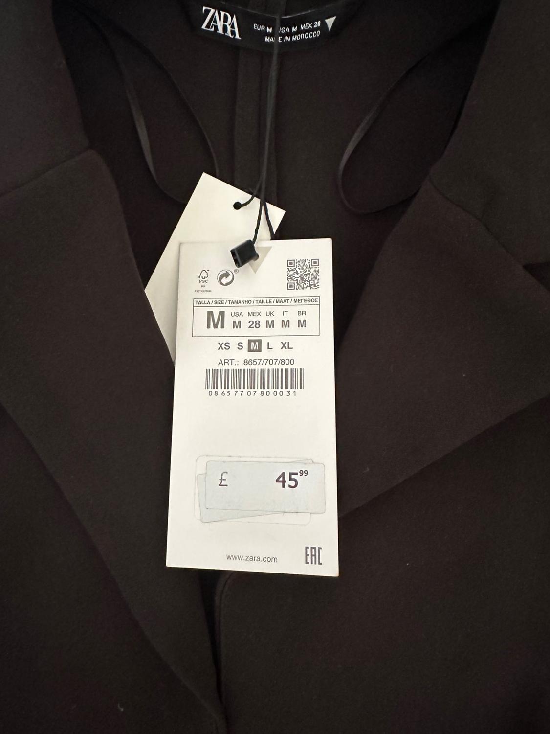 BLACK DIAMANTE CROPPED BLAZER - Image 2