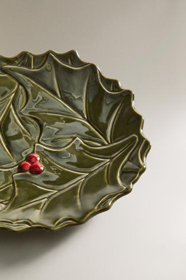 ASSIETTE À PAIN PORCELAINE HOUX NOËL - Vert de Zara - Image 2