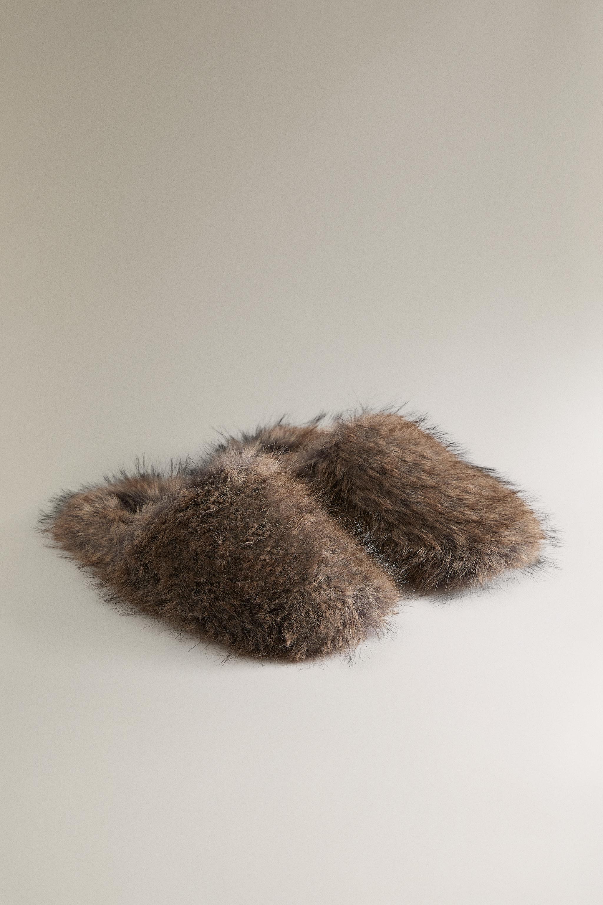MARLED FAUX FUR SLIPPERS