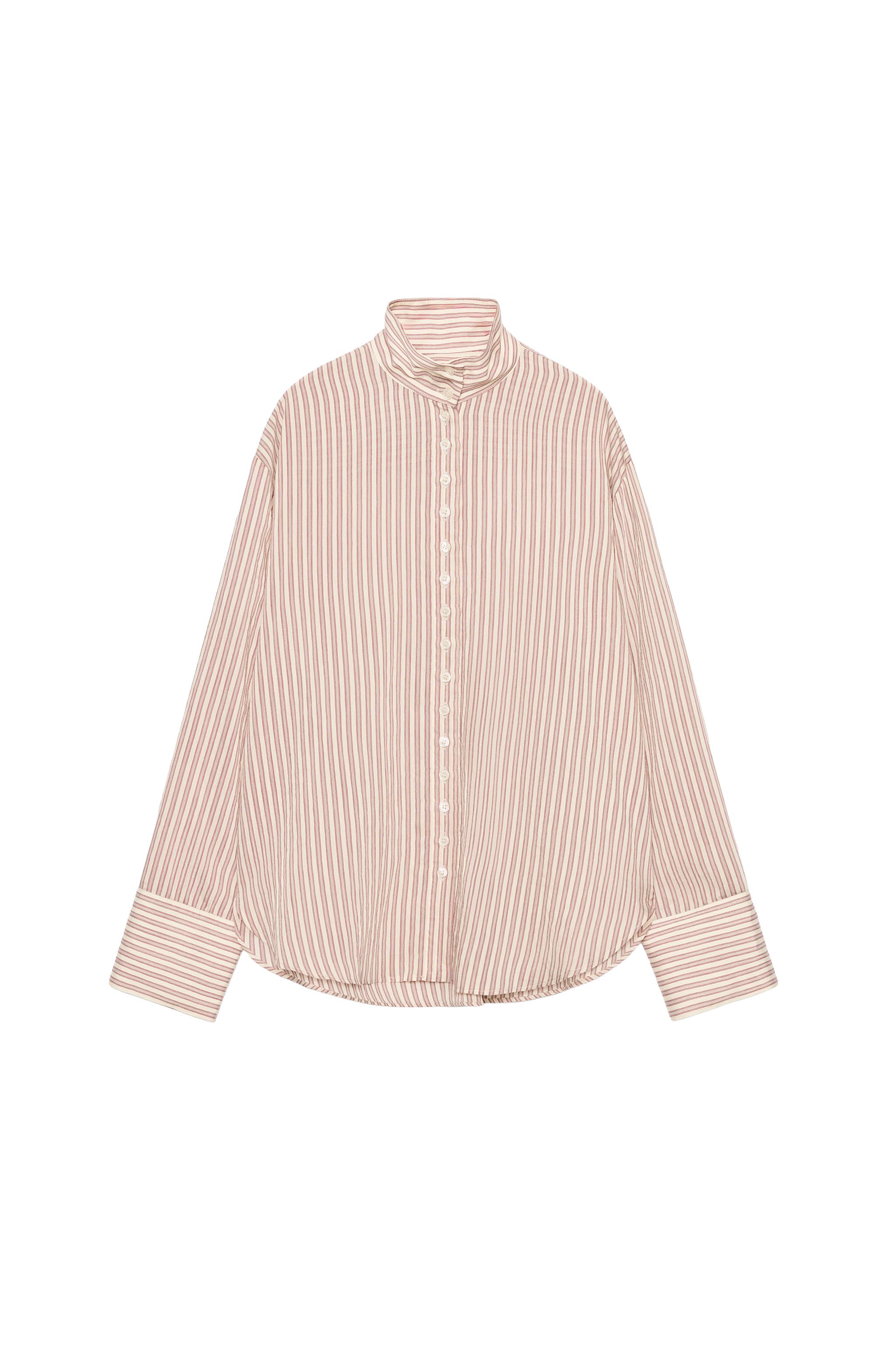 CAMISA RAYAS CUELLO SUBIDO ZW COLLECTION