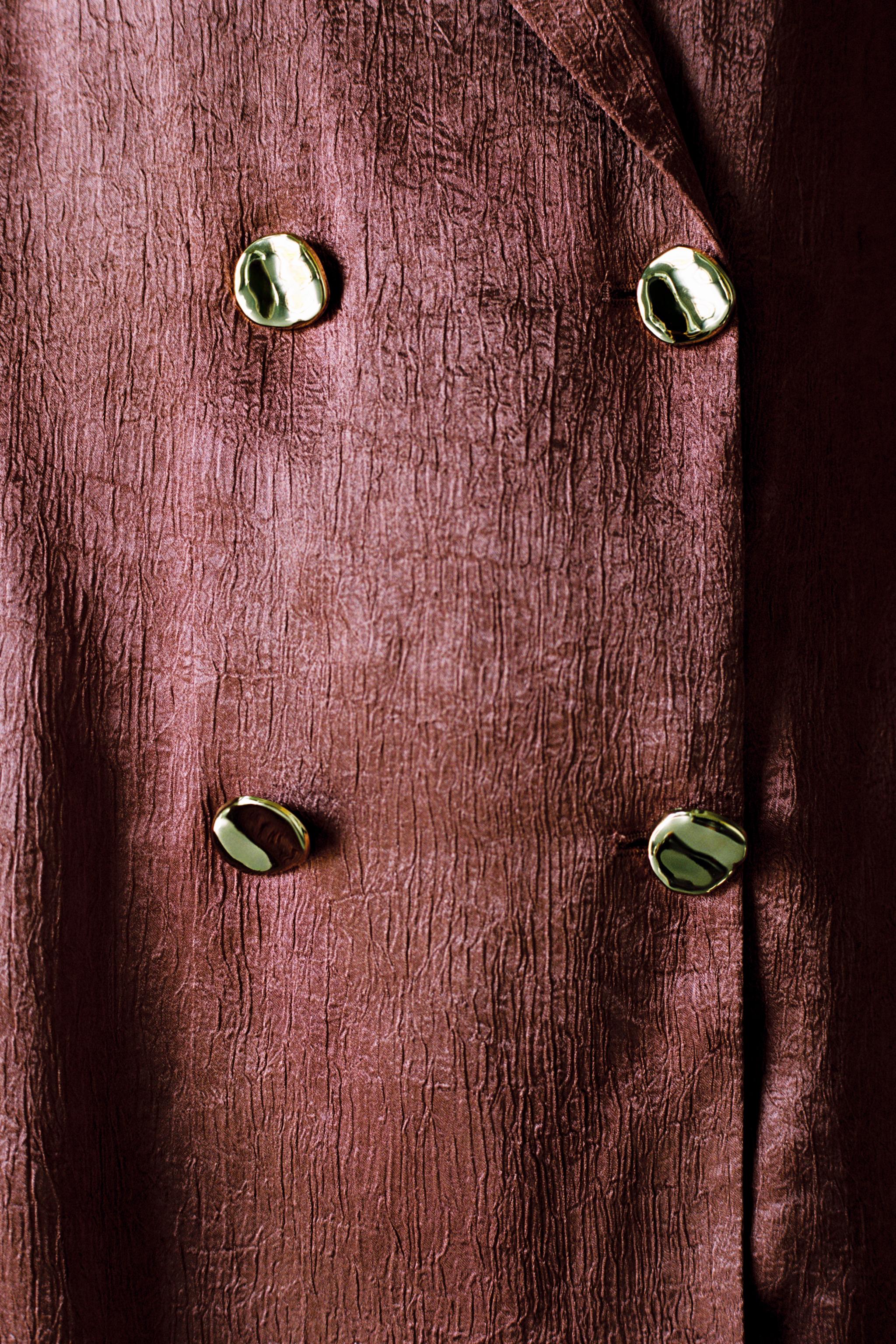 WRINKLED EFFECT FLOWY BLAZER