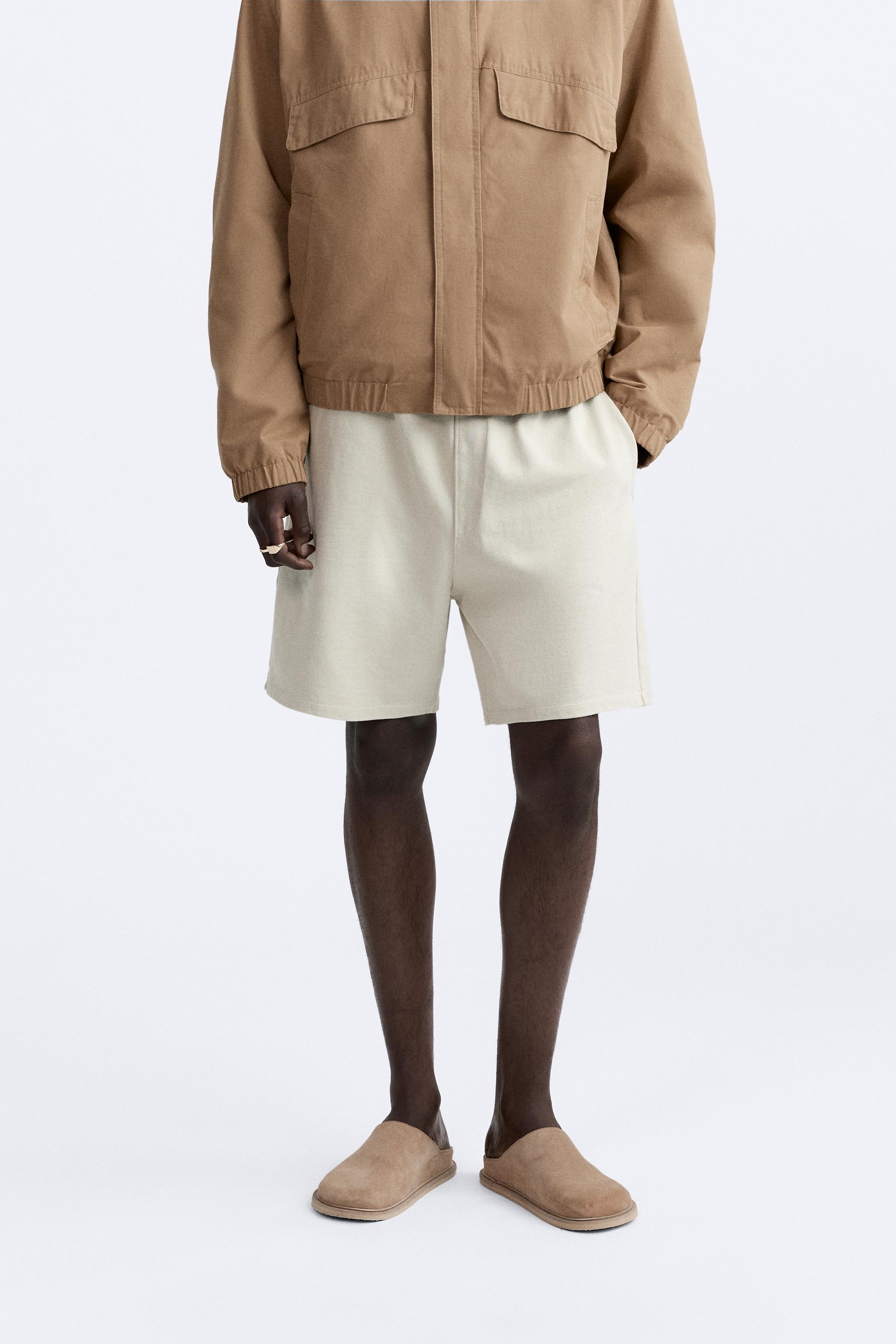 JOGGER-BERMUDASHORTS IN VERWASCHENER OPTIK - Cremefarben / Beige | ZARA  Deutschland / Germany