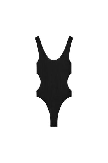CUT-OUT BODYSUIT - Black by Zara