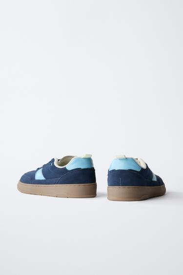 LEATHER BAREFOOT SNEAKERS - Blue by Zara - Image 6