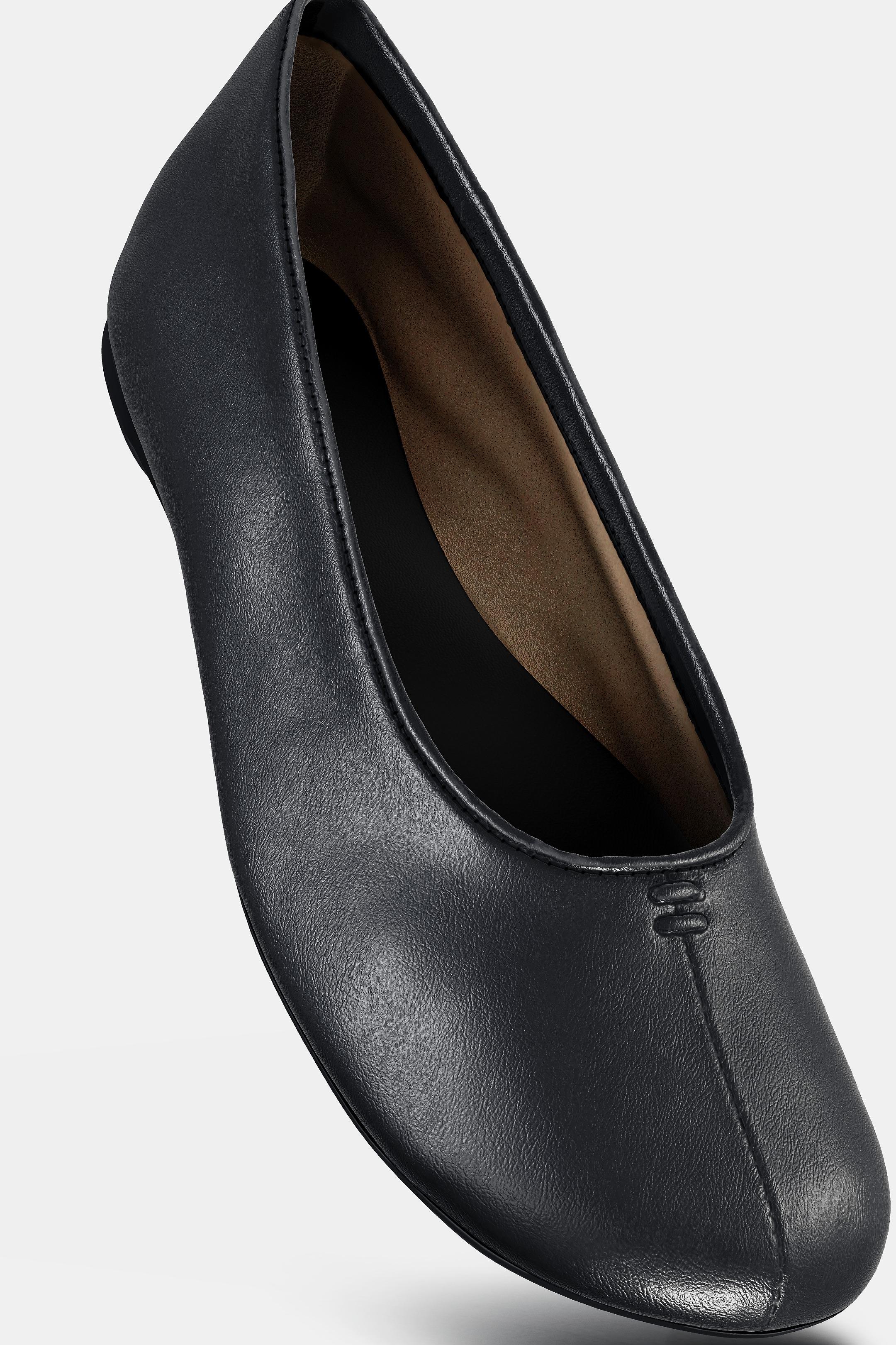 レザーフラットバレエシューズ - ブラック | ZARA Japan / 日本