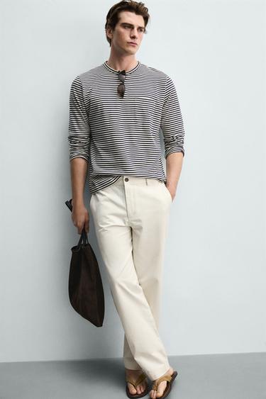 PANTALON CHINO STRAIGHT FIT - Écru de Zara - Image 5