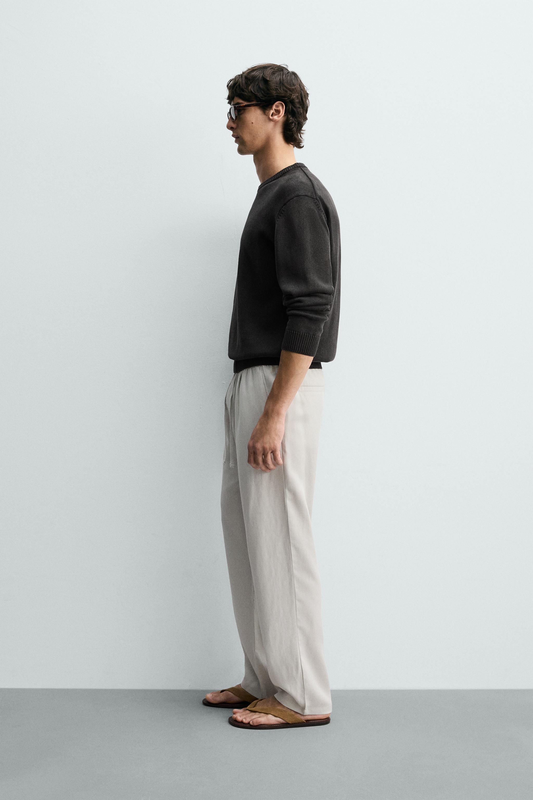 Zara %100 LİYOSEL RELAXED FIT PANTOLON görsel 4