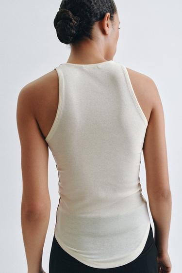 SLEEVELESS TOP - white-orange by Zara - Image 2