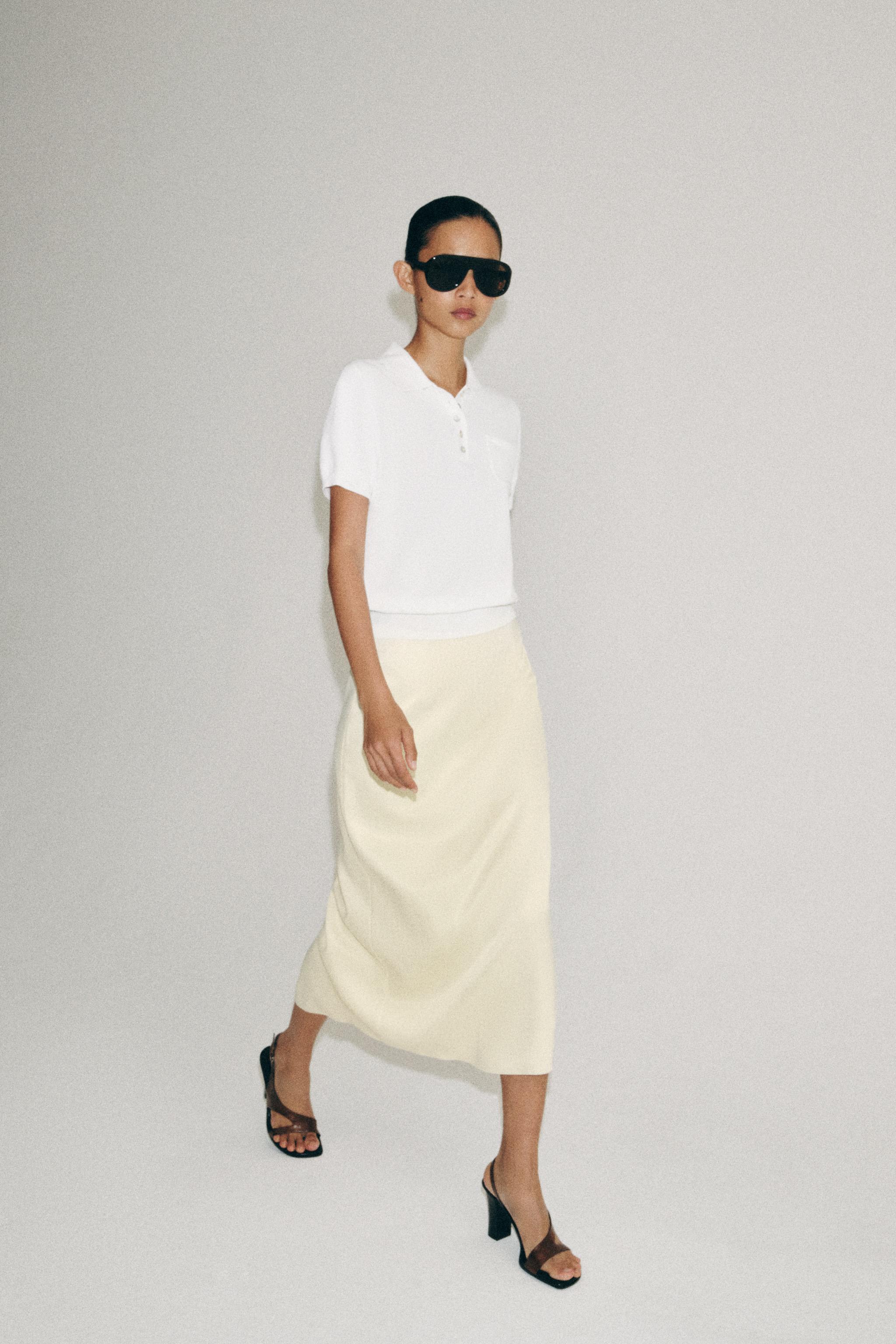 Женские юбки Zara ZW COLLECTION STRAIGHT MIDI SKIRT — фото 3